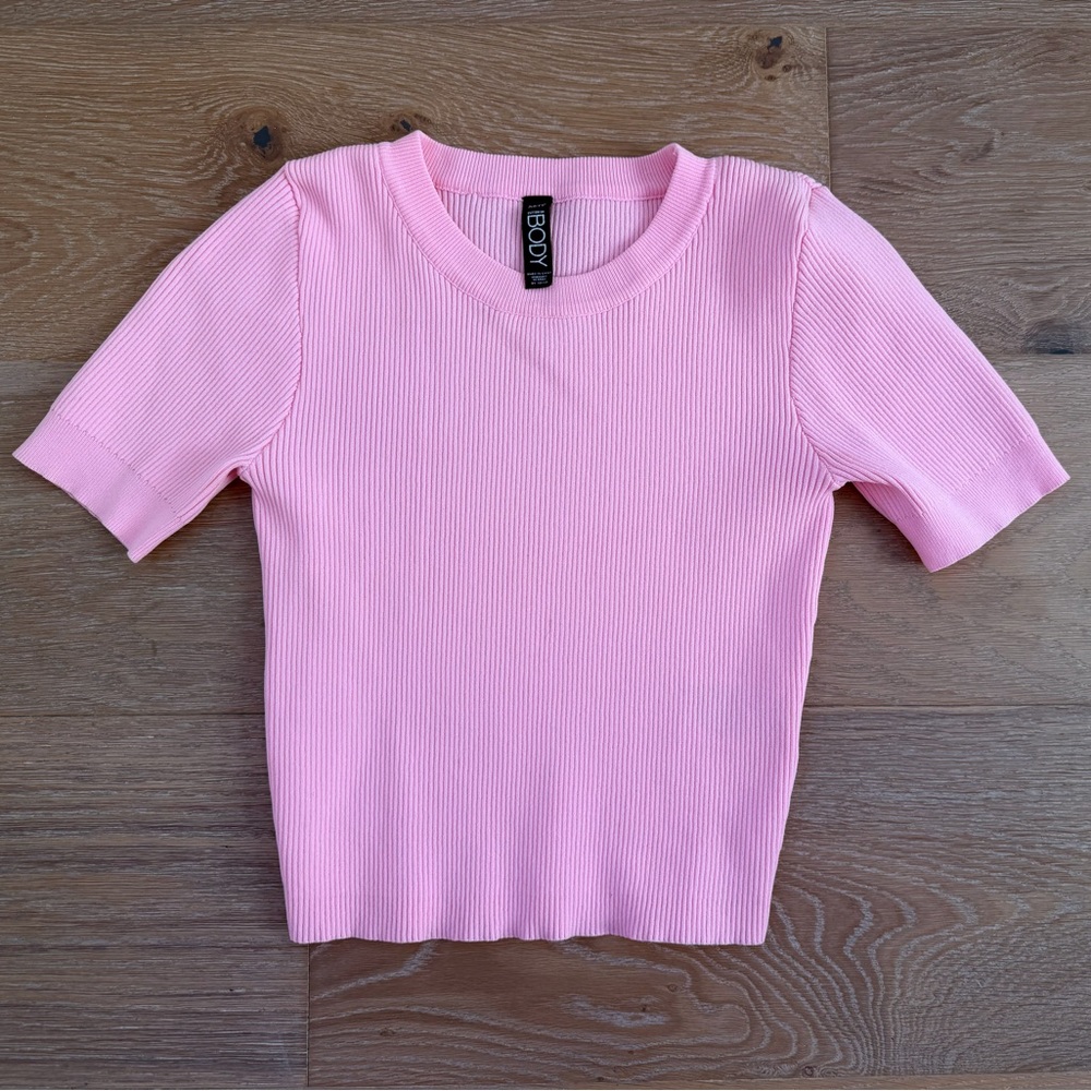 Cotton On Body Pink Ribbed Knit T-Shirt XS NWOT 🩷